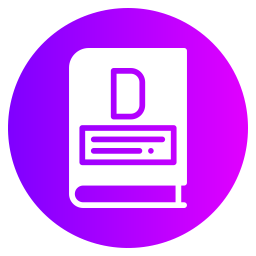 Dictionary Generic gradient fill icon