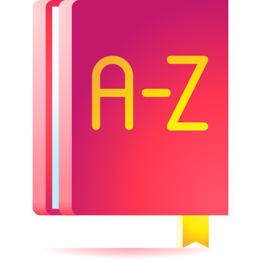 Dictionary 3D Toy Gradient icon