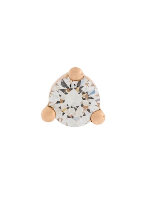 Delfina Delettrez 18kt gold Dots Solitaire diamond and pearl earring