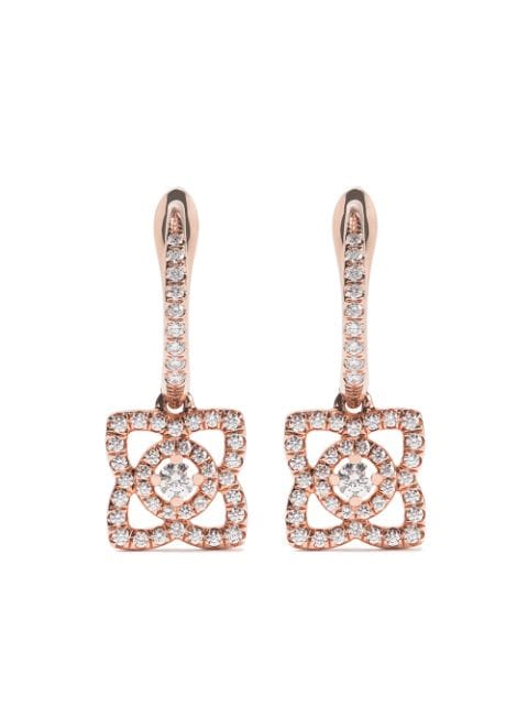 De Beers Jewellers Orecchini ‘Enchanted Lotus’ in oro rosa 18kt e diamanti