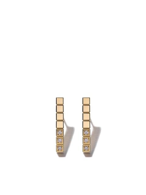 Chopard 18kt yellow gold Ice Cube Pure diamond earrings 