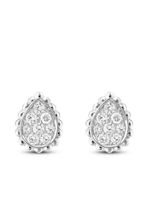 Boucheron 18kt white gold Serpent Bohème diamonds XS motif teardrop stud earrings