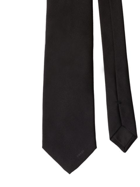 Prada pointed satin tie