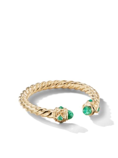 David Yurman 18kt yellow gold Renaissance Color emerald ring