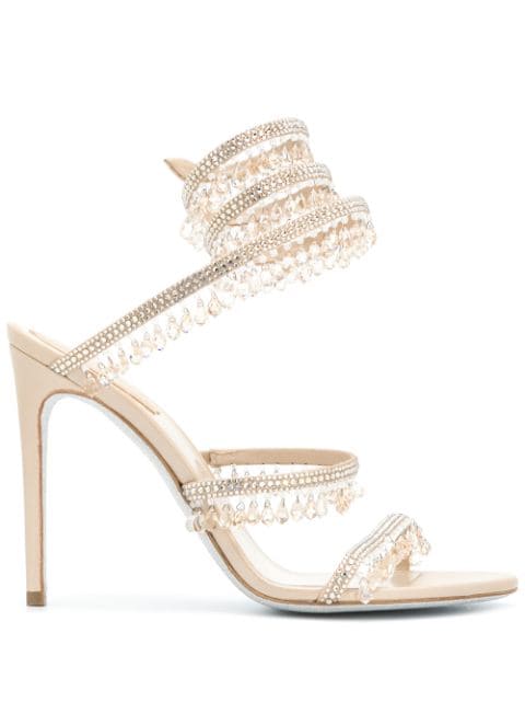 René Caovilla crystal-embellished sandals