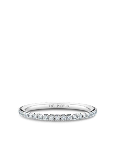 De Beers Jewellers 18kt white gold diamond Aura Eternity band ring