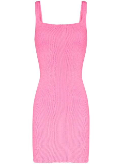 Hunza G fitted knitted tank dress