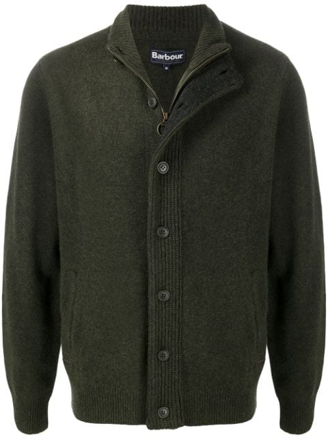 Barbour high neck zip-through cardigan 