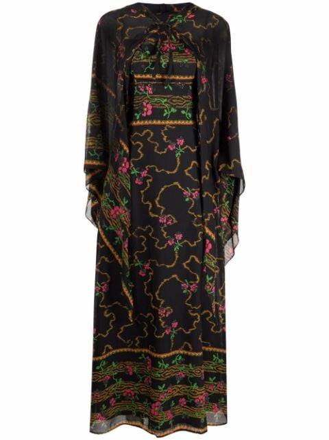 A.N.G.E.L.O. Vintage Cult 1970s floral-print dress and cape set