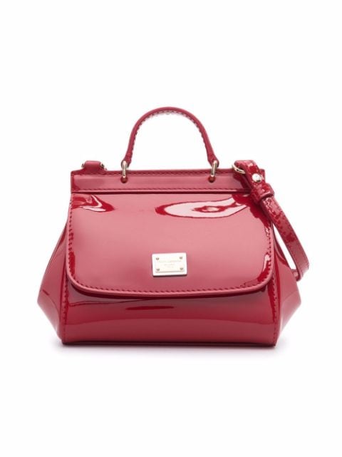 Dolce & Gabbana Kids mini Sicily patent leather top-handle bag