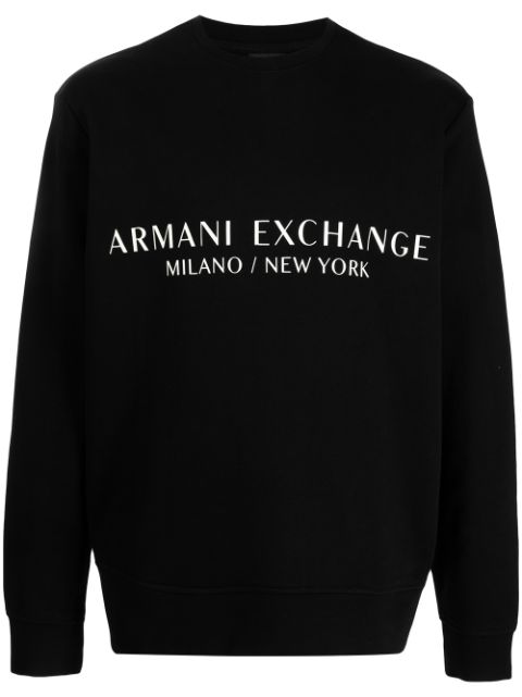 Armani Exchange Moletom decote careca com logo