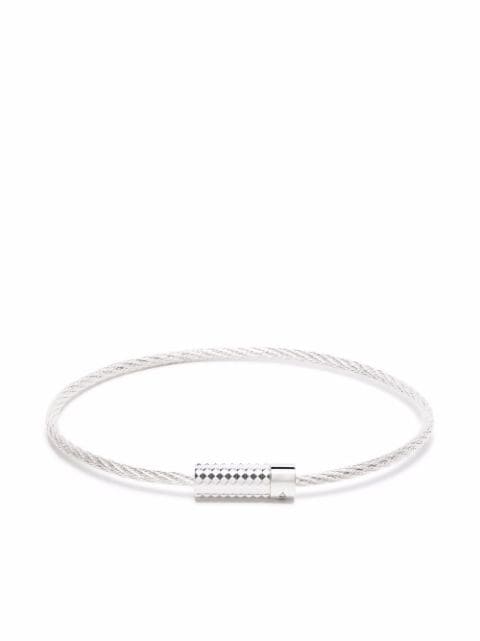 Le Gramme 9g pyramid cable bracelet