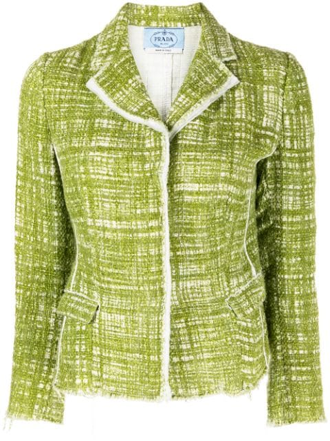 Prada Pre-Owned 1996 woven plaid blazer