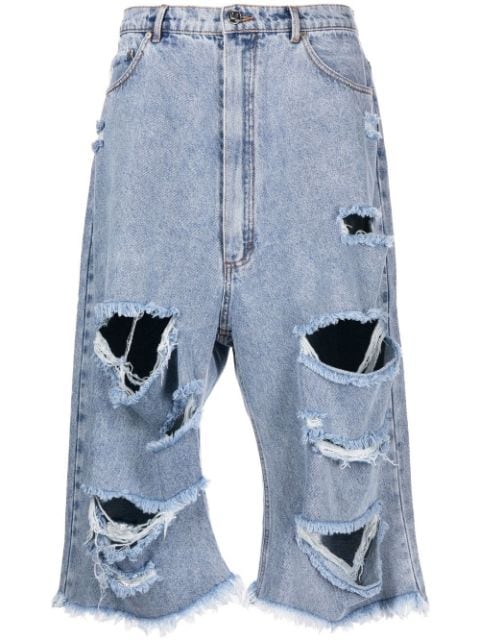 Natasha Zinko distressed drop crotch shorts