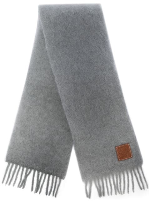 LOEWE Anagram patch fringed scarf