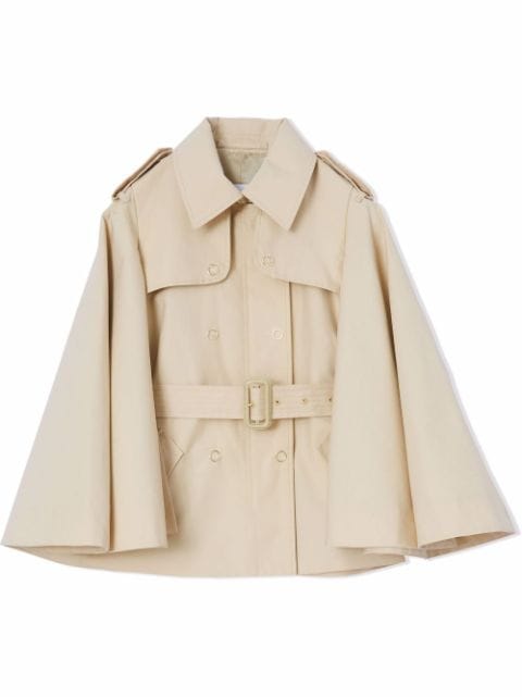 Burberry Kids Trenchcoat met flared mouwen