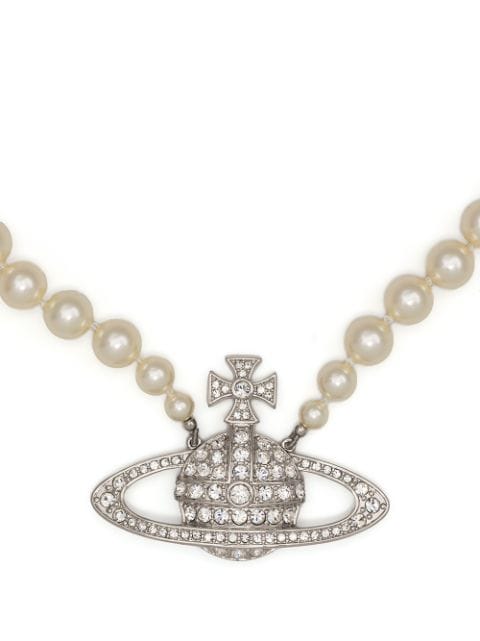 Vivienne Westwood row-pearl orb-charm necklace