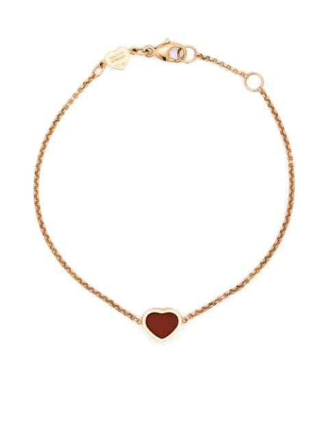 Chopard 18kt rose gold My Happy Heart carnelian bracelet 