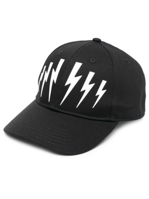 Neil Barrett Thunderbolt-print cap