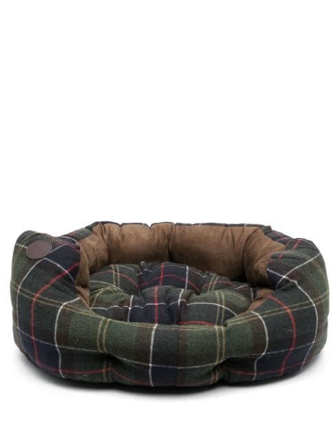 Barbour tartan dog bed