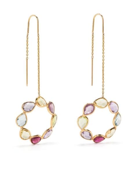 Swayta sha boucles d'oreilles pendantes en or 18ct