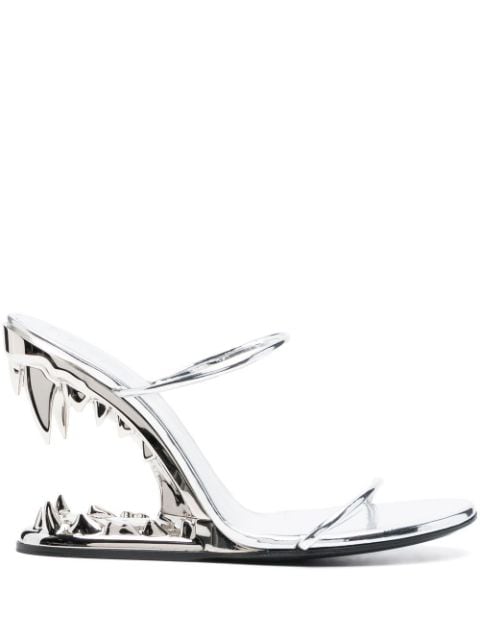 GCDS metallic 105mm heeled sandals