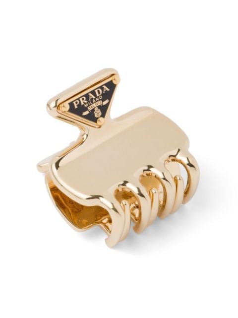 Prada triangle-logo claw clip