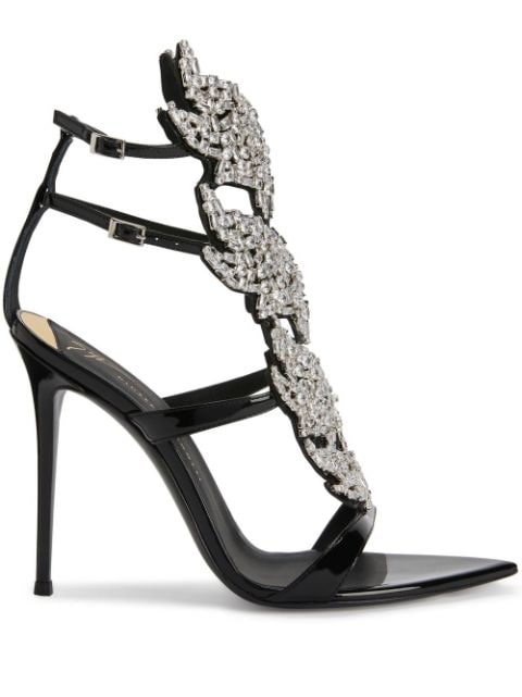 Giuseppe Zanotti Intriigo Flame crystal 105mm sandals