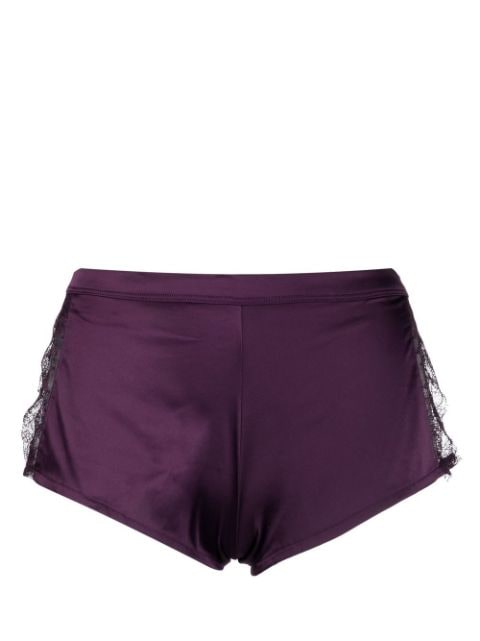 Maison Close Villa satin mini shorts