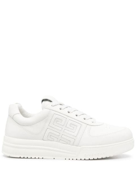 Givenchy White G4 Leather Low-Top Sneakers