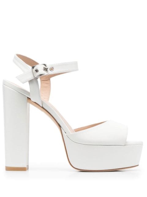 Stuart Weitzman 140mm leather platform sandals 