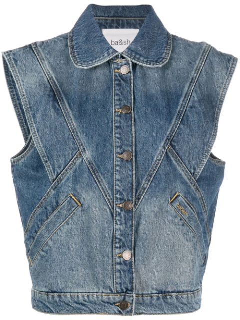 Ba&Sh button-up denim vest 