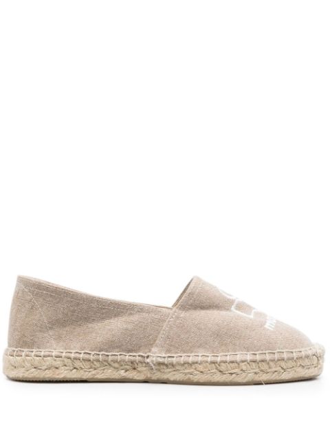 ISABEL MARANT logo-print slip-on espadrilles