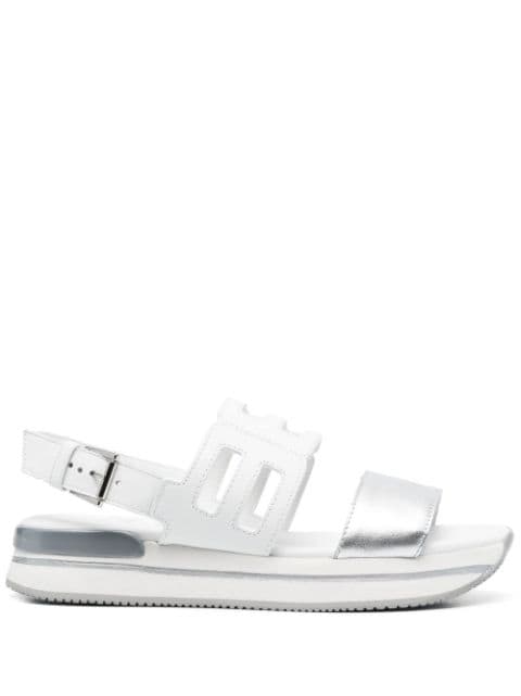 Hogan cut-out detail flat sandals