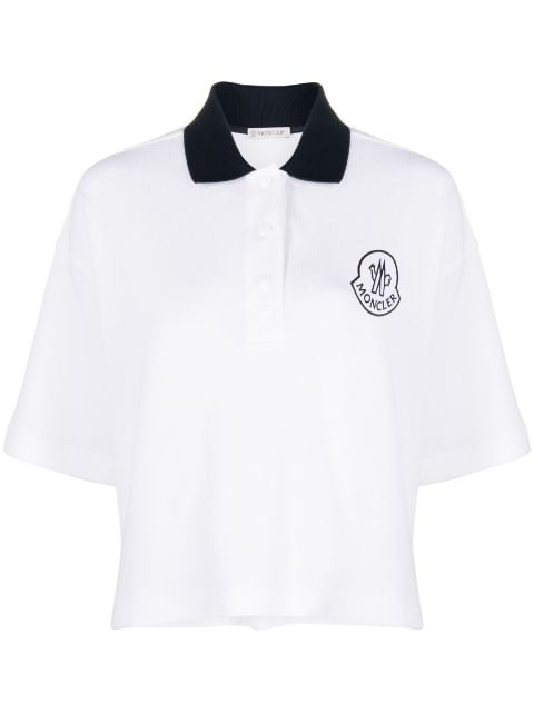 Moncler logo-embroidered polo shirt