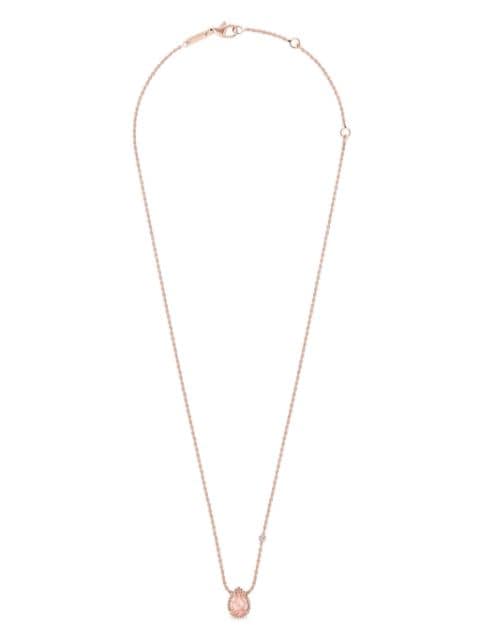 Boucheron 18kt rose gold Serpent Bohème rose quartz necklace