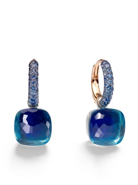 Pomellato 18kt rose and white gold Nudo gemstone earrings