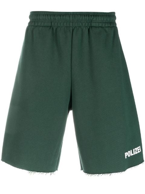 VETEMENTS Polizei raw-edge shorts