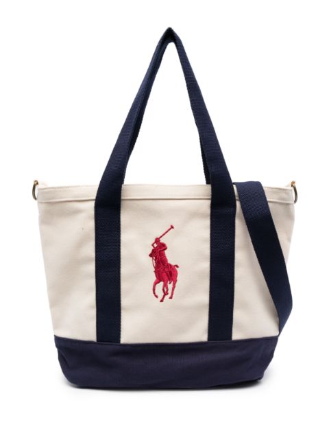 Ralph Lauren Kids logo-embroidered canvas tote bag