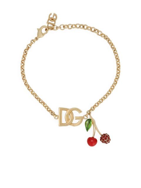 Dolce & Gabbana logo-charm chain bracelet