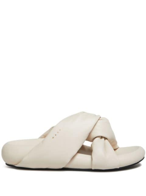 Marni Bubble twist-detail leather sandals