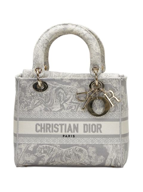 Christian Dior Pre-Owned sac cabas Toile de Jouy Lady d-Lite médium pre-owned