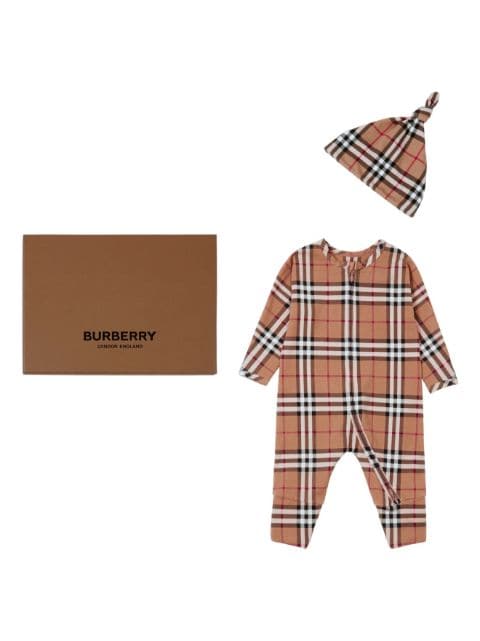 Burberry Kids ensemble deux pièces à col v en coton