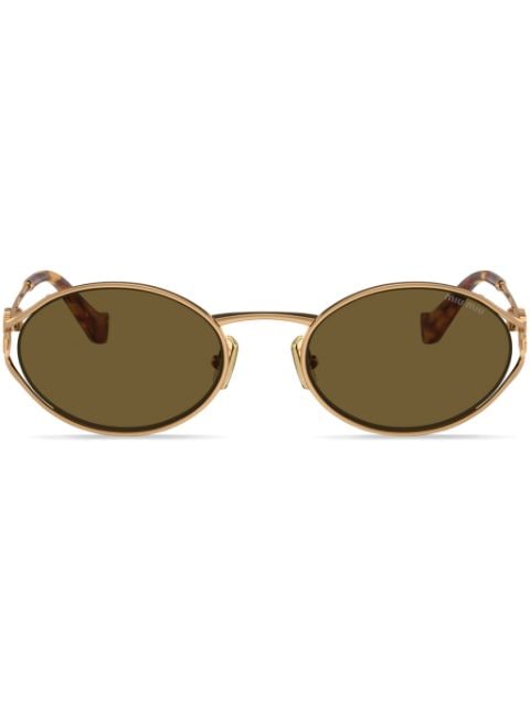 Miu Miu Eyewear oval-frame tinted-lenses sunglasses