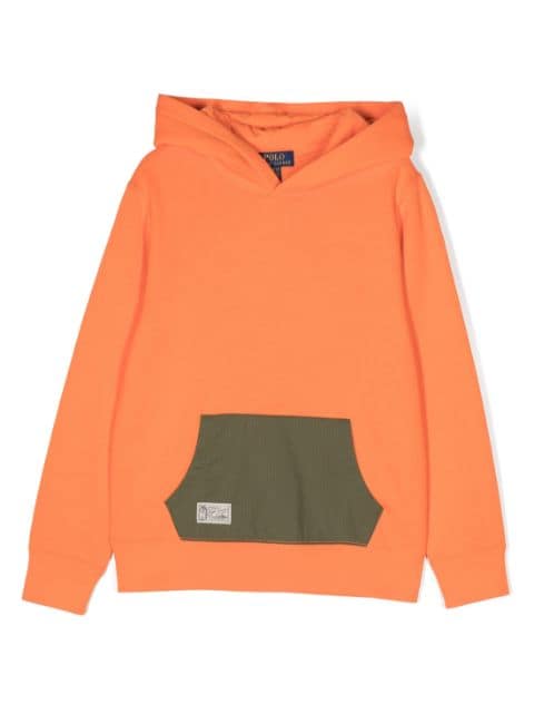 Ralph Lauren Kids logo-patch contrast hoodie 