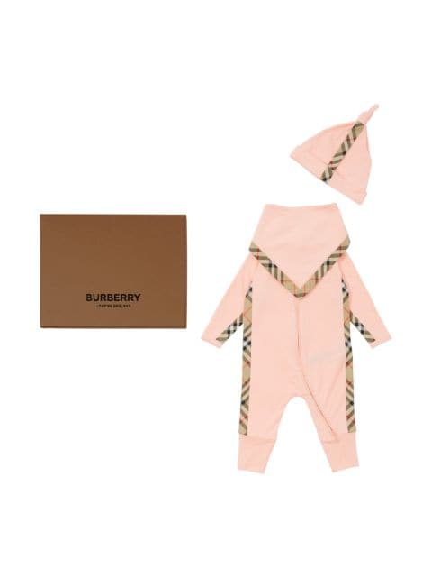 Burberry Kids set de mameluco con motivo House Check