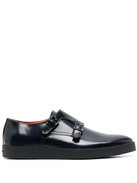 Santoni Bankable double-buckle monk shoes