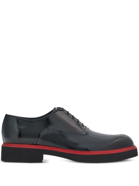 Ferragamo contrasting-border leather Oxford shoes