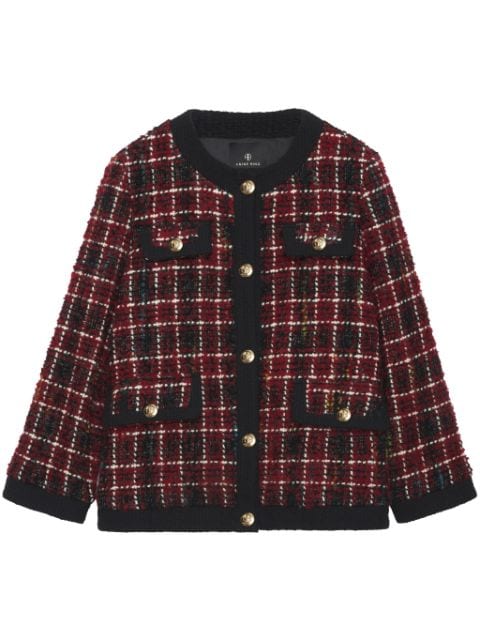 ANINE BING Lydia cherry plaid jacket