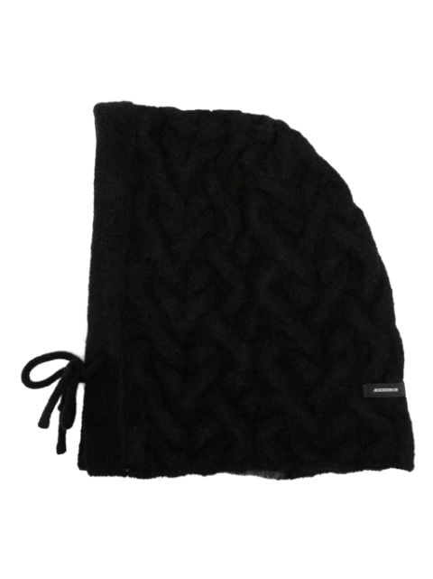 Ader Error logo-patch chunky-knit balaclava